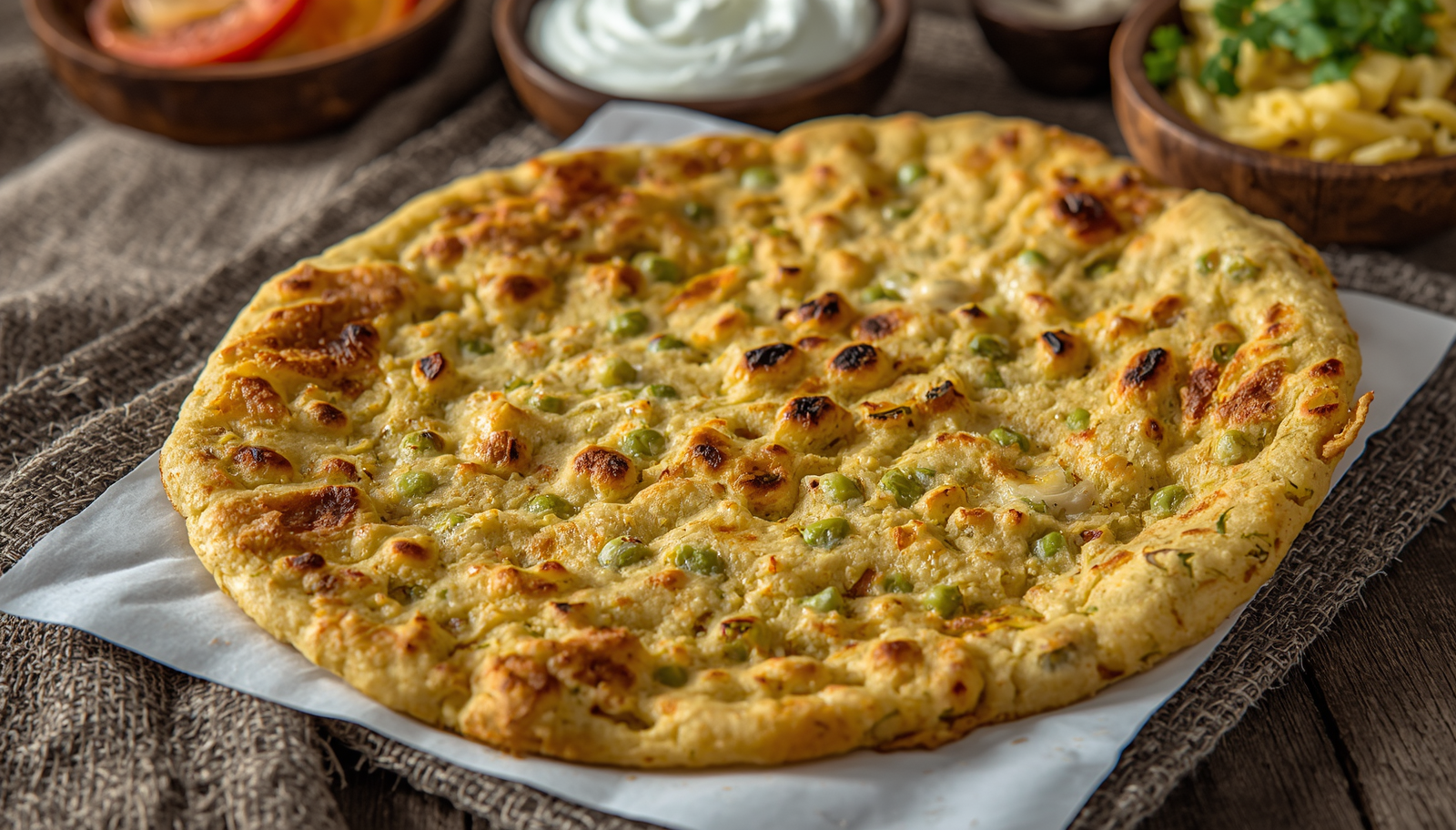Green Peas Paratha